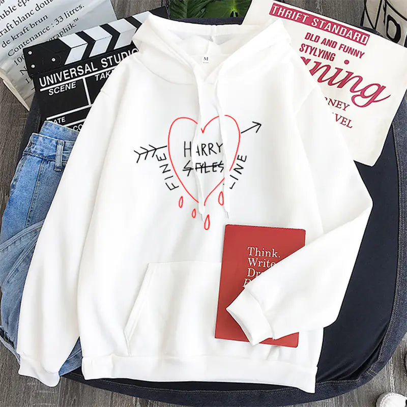 Women's Hooded Sweatshirt with Fun Letter Print