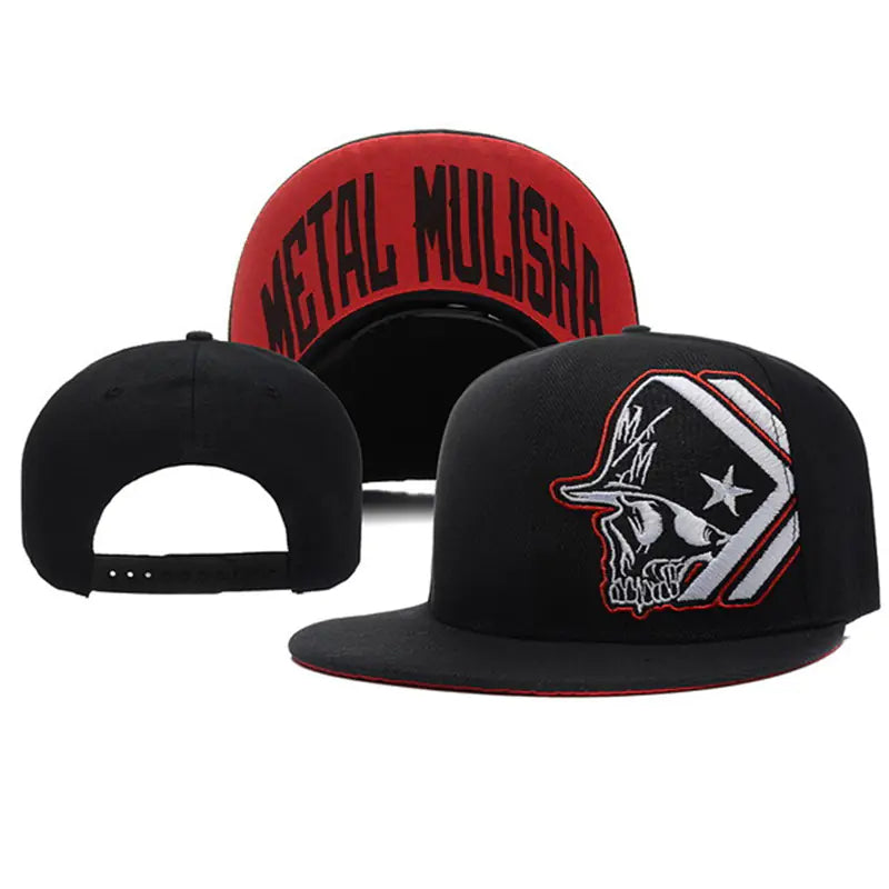 Metal Hip-Hop Baseball Cap with Embroidered Letters
