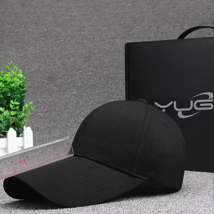 11CM Long Brim Baseball Cap - Cotton Blank Golf Hat