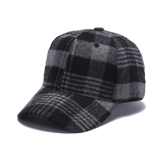 Retro Cantton Cap - Stylish Checkered Baseball Hat (One)