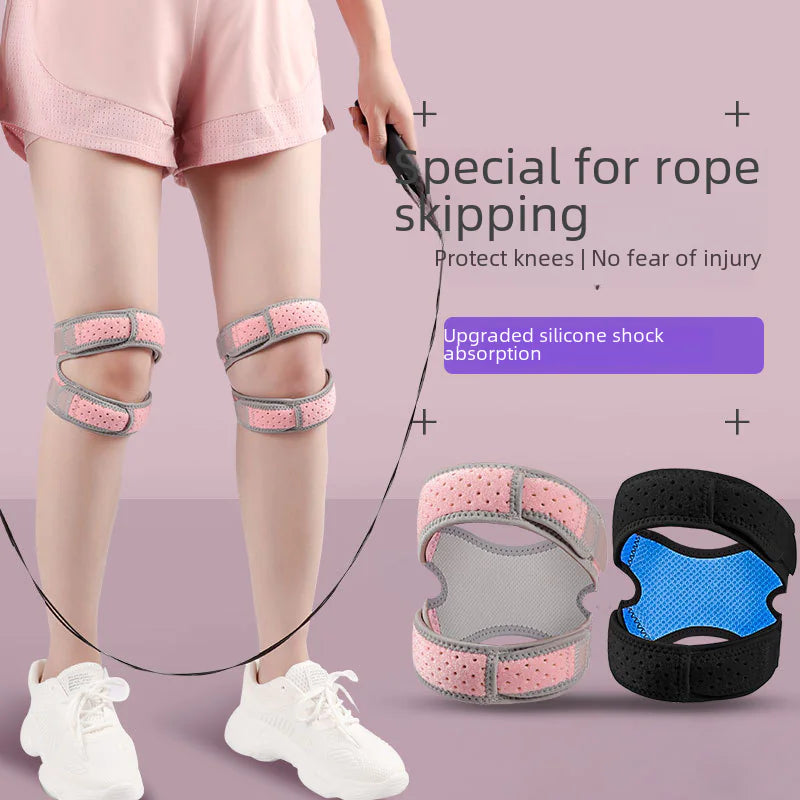 Adjustable Shock-Absorbing Jump Rope with Knee Support
