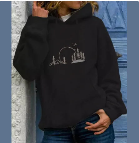 Hooded Solid Color Versatile Loose Youth Hoodie