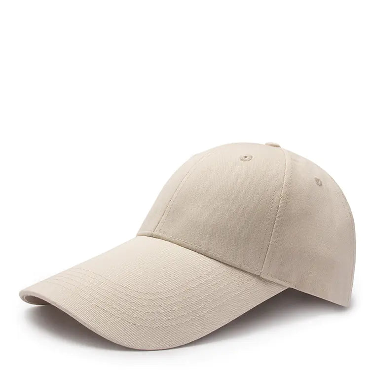 11CM Long Brim Baseball Cap - Cotton Blank Golf Hat