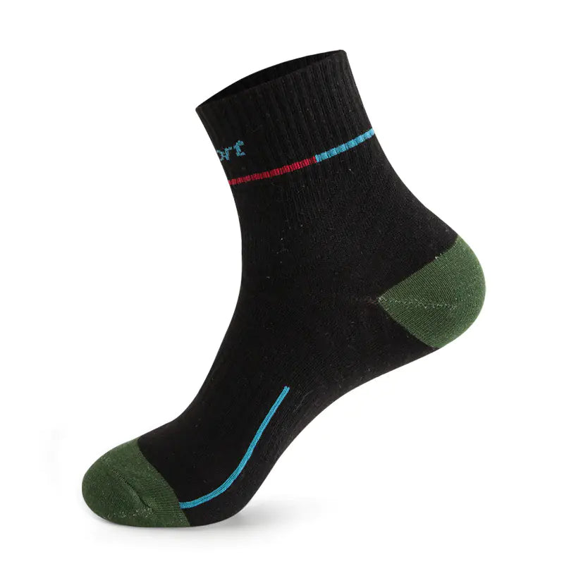 Men's Mid-Calf Socks, Breathable Moisture-Wicking Sports Socks