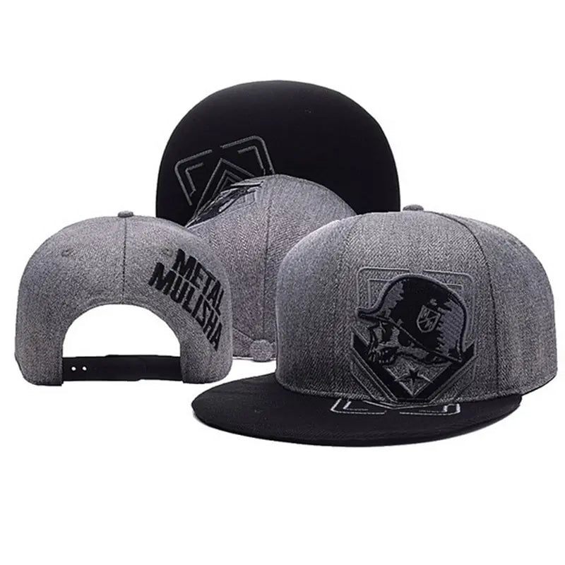 Metal Hip-Hop Baseball Cap with Embroidered Letters