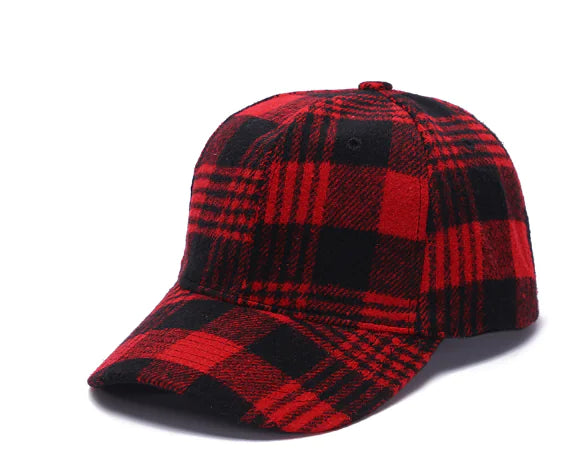 Retro Cantton Cap - Stylish Checkered Baseball Hat (One)