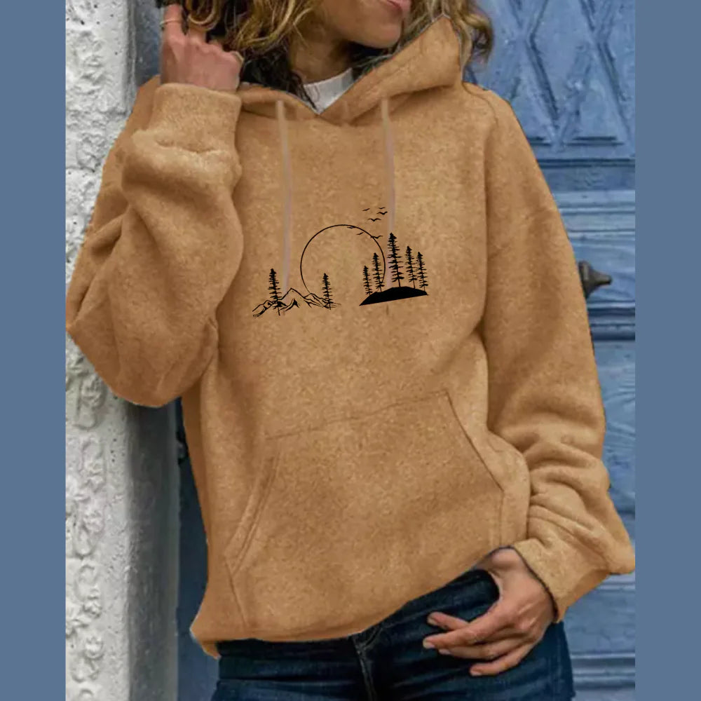 Hooded Solid Color Versatile Loose Youth Hoodie