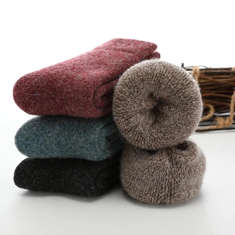 Wool Socks, Rabbit Hair Socks, Fleece Cashmere Socks