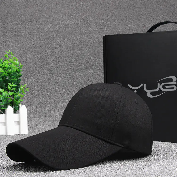 11CM Long Brim Baseball Cap - Cotton Blank Golf Hat
