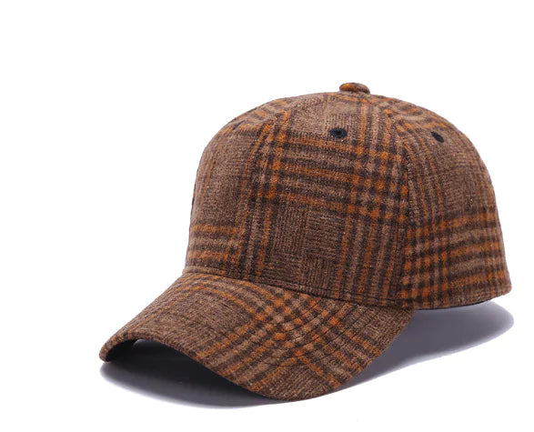 Retro Cantton Cap - Stylish Checkered Baseball Hat (One)