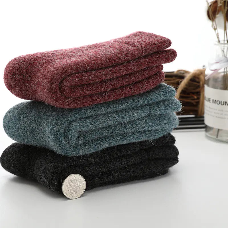 Wool Socks, Rabbit Hair Socks, Fleece Cashmere Socks