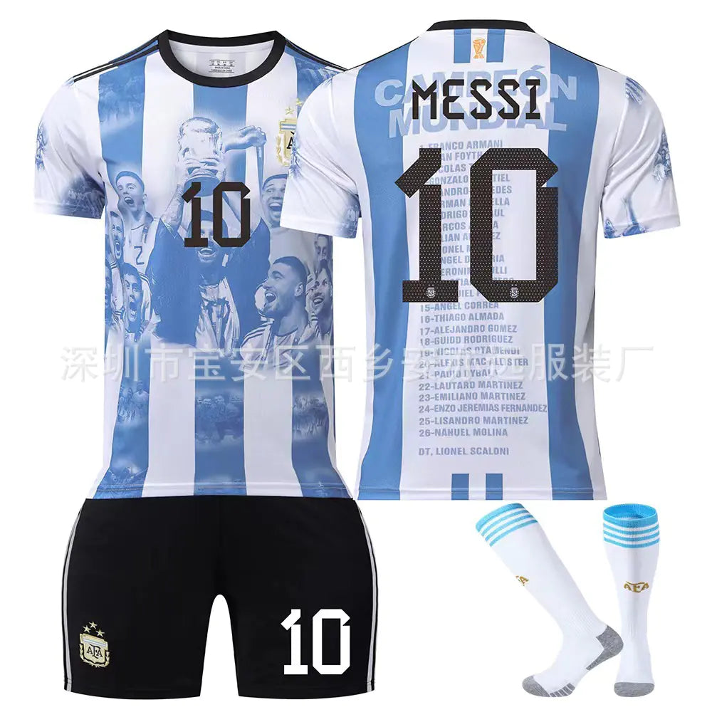 Wholesale Argentina Messi 10 & Ronaldo 7 Soccer Kit