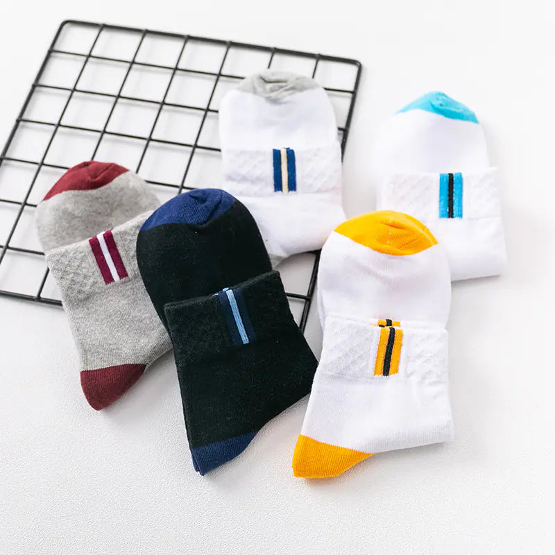 Men's Mid-Calf Socks, Breathable Moisture-Wicking Sports Socks