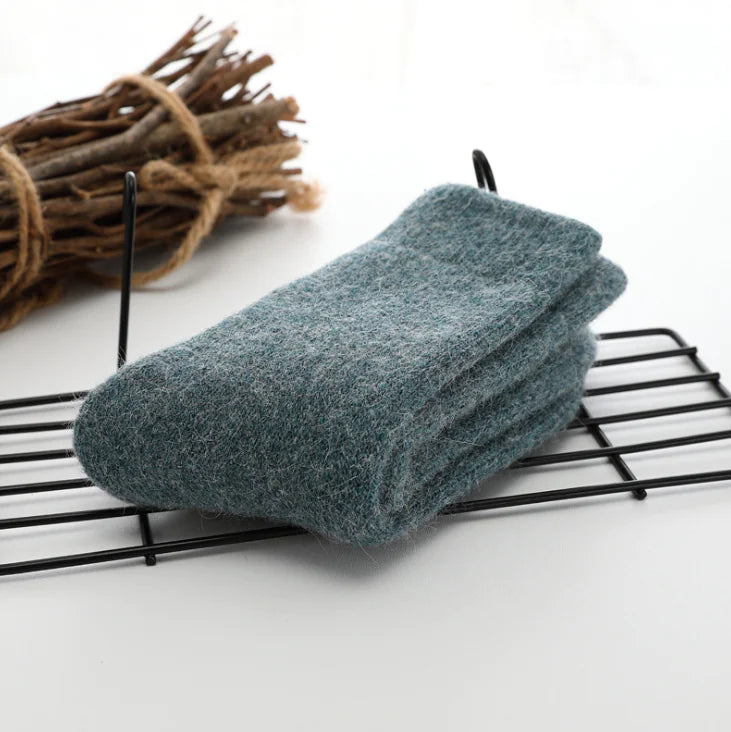 Wool Socks, Rabbit Hair Socks, Fleece Cashmere Socks