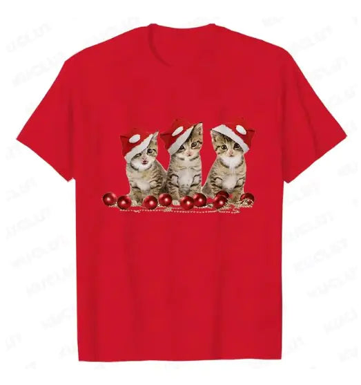 Christmas Cat Kawaii Tee Tshirt