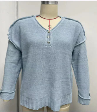 Loose Button Knitted Sweater for Women's Fashion