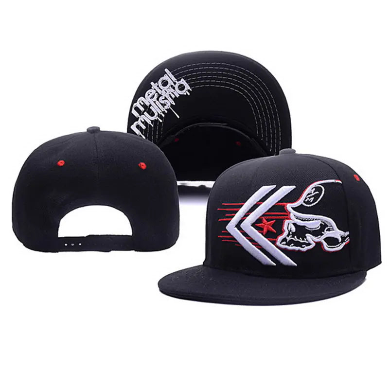 Metal Hip-Hop Baseball Cap with Embroidered Letters
