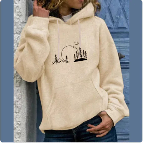 Hooded Solid Color Versatile Loose Youth Hoodie